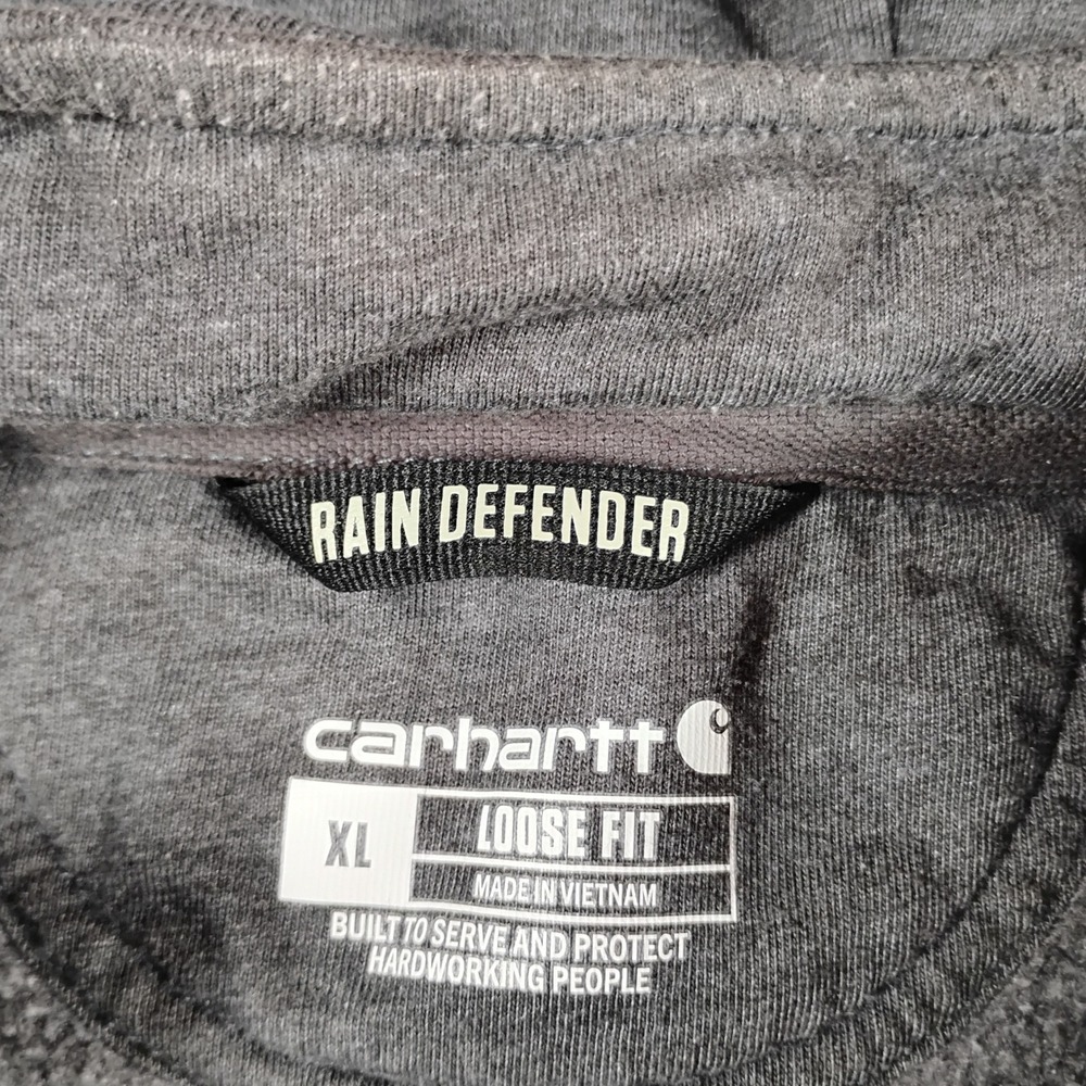 Carhartt Rain Defender Mens XL Loose Fit Quarter Zip Hoodie Charcoal‎ Gray - Picture 3 of 9